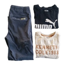 Lote de roupas masculinas tamanho 10/12 calças Wrangler, preto Puma + camisa Kenneth Cole 1983 comprar usado  Enviando para Brazil