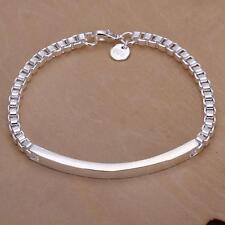 Linda Fashion Promoção Corrente Caixa De Presente Prata Pulseira mulheres bonitas Joias Lindo comprar usado  Enviando para Brazil