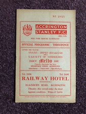 Football programme accrington for sale  POOLE