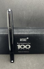 Caneta esferográfica Montblanc M Series corpo preto + clipe cinza tinta preta com caixa comprar usado  Enviando para Brazil