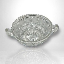Imperial Glass Ohio bloco frisado transparente geleia aberta/tigela de geléia vidro depressão comprar usado  Enviando para Brazil