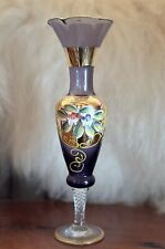 golden glass flower vase for sale  Putnam