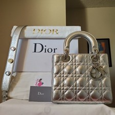 Bolsa pequena Lady Dior My dior ABC prata couro de bezerro prata hardware $6000  comprar usado  Enviando para Brazil