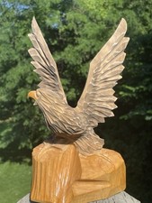 ANTIGA ESTATUETA DE ÁGUIA SOVIÉTICA RUSSA ESCULPIDA EM MADEIRA - FEITA NA USSR comprar usado  Enviando para Brazil