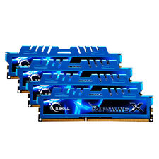 Kit de memória de desktop G.SKILL Ripjaws X 32GB 4x 8GB 240 pinos DDR3 1600 PC3-12800U CL9 comprar usado  Enviando para Brazil