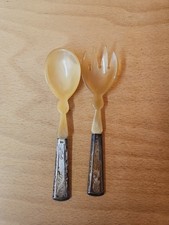Salatbesteck horn griff gebraucht kaufen  Schwerin-Umland VIII