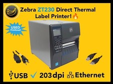 ✅Impressora de Etiqueta Térmica Direta Zebra ZT230 203dpi, USB, LAN, Serial/RS232!🔥⭐ comprar usado  Enviando para Brazil