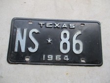 Texas 1964 license for sale  Lehigh Acres