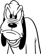 Adesivo de vinil Pluto cortado, Disney, Mikey Mouse, desenho animado, cachorro comprar usado  Enviando para Brazil