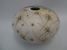 NEIL BUYON RAKU DISPARADO ESTÚDIO AUSTRALIANO VASO DE CERÂMICA TIGELA PINTADA À MÃO comprar usado  Enviando para Brazil