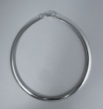 Colar De Omega 16,18,20 Polegadas, 4mm, 6mm, 8mm, 10mm 925 Corrente De Prata Esterlina Italiano, usado comprar usado  Enviando para Brazil