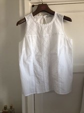White cotton broderie for sale  MANSFIELD