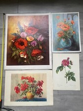 Belles lithographies fleurs d'occasion  Margny-lès-Compiègne