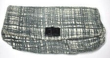Prada Feminino Branco E Cinza Malha Grande fecho de fivela engate Dobrável 16 X 9 comprar usado  Enviando para Brazil
