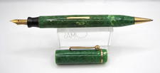 *NATIONAL* FOUNTAIN PEN & PENCIL - 2 in 1 - CELLULOID - GREEN - anni 20 - 14.3cm comprar usado  Enviando para Brazil