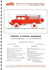 MERCEDES-BENZ  / TYPE LA 1313 D 36 4X4 / CITERNE INCENDIE / FICHE TECHNIQUE comprar usado  Enviando para Brazil