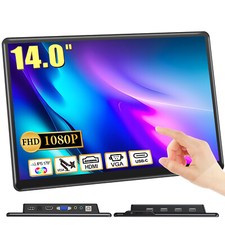 Monitor de tela sensível ao toque resistente industrial 14" 1920x1080 HDMI VGA USB-C porta de entrada, usado comprar usado  Enviando para Brazil