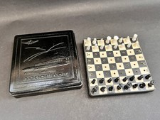 Mini xadrez soviético vintage viagem "Aeroflot", damas antigas, jogo de tabuleiro URSS comprar usado  Enviando para Brazil