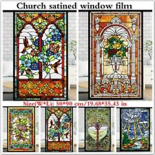 1x Privacidade estática Window Film Translúcido Fosco manchado Vidro Igreja Adesivos comprar usado  Enviando para Brazil
