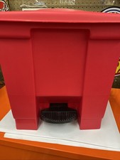 Rubbermaid Comercial Utilitário Interno Step-On Recipiente de Resíduos Plástico Quadrado 8gal comprar usado  Enviando para Brazil