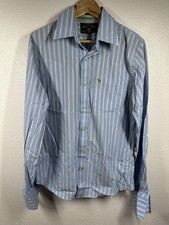 Camisa masculina Abercrombie & Fitch ajuste muscular grande manga longa listrada bolso casua comprar usado  Enviando para Brazil