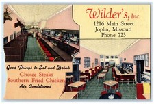 Cartão postal antigo c1940 Wilder's Inc Main Street cadeira restaurante Joplin Missouri comprar usado  Enviando para Brazil