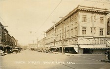 Cartão postal RPPC Fourth Street Santa Rosa Sonoma County Occidental Hotel c1910-1930, usado comprar usado  Enviando para Brazil