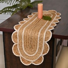 Corredor de mesa de juta natural com borda recortada, design trançado corredor de mesa comprar usado Corredor de mesa de juta natural com borda recortada, design trançado corredor de mesa comprar usado  Enviando para Brazil