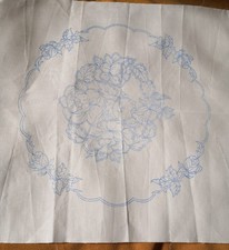 Stamped linen cushion for sale  TODMORDEN