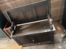 Carved monks bench for sale  CREWE
