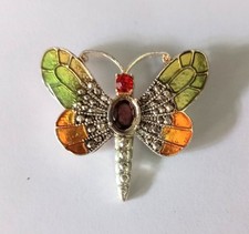 Silvertone enamelled rhineston for sale  SPALDING