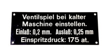 Ventilspiel tafel hinweisschil gebraucht kaufen  Dachau
