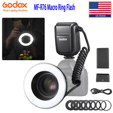 EUA Godox MF-R76 Macro Ring Flash Close Up Speedlite 5000K Para Canon Nikon Sony comprar usado  Enviando para Brazil