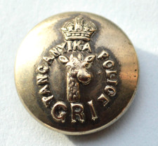 Tanganyika police button for sale  UK