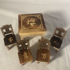 Usado, Mesa e 4 cadeiras vintage de madeira em miniatura para casa de bonecas - Móveis para bonecas comprar usado  Enviando para Brazil