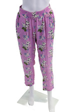 Veludo para Calypso St. Barth Feminino Elástico Cintura Floral Calça Roxa Pequena comprar usado  Enviando para Brazil