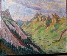 Huile toile paysage d'occasion  Vincennes