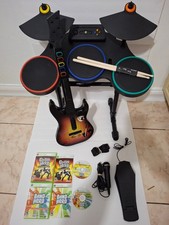 Kit de bateria Xbox 360 Guitar Hero World Tour microfone de guitarra banda completa PACOTE bateria comprar usado Kit de bateria Xbox 360 Guitar Hero World Tour microfone de guitarra banda completa PACOTE bateria comprar usado  Enviando para Brazil