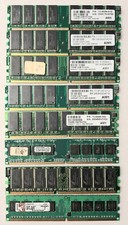 8 peças. Memória RAM 512Mb MIX PC3200 PC2700 DDR2 533 KVR533D2N4/512 DDR400 PC3200U, usado comprar usado  Enviando para Brazil