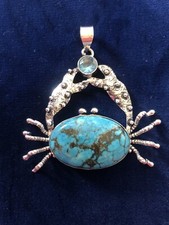 Crab pendant blue for sale  Boulder
