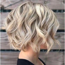 Perucas 100% cabelo humano curto ondulado balayage loiro dourado cinza marrom renda frontal 13x4 comprar usado  Enviando para Brazil
