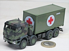 Herpa  747219  	Iveco Trakker 8x8 mit 20 ft. Container "Bundeswehr / Rotes Kreuz, usado comprar usado  Enviando para Brazil
