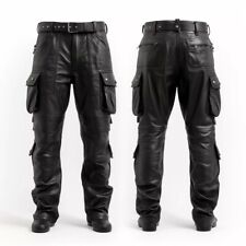 CALÇA MOTOCICLISTA MASCULINA COURO REAL CARGO 8 BOLSOS COM VÁRIOS BOLSOS comprar usado  Enviando para Brazil