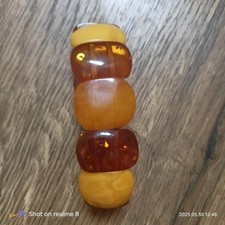 Używany, Genuine Natural Baltic Amber Bracelet – 22cm, 26g – Polished Honey & Cognac... na sprzedaż  PL