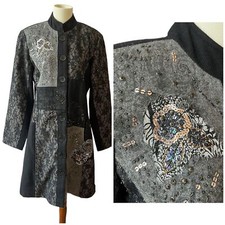 ABRIGO INDIKKA PATCHWORK CAPRICHO BRUJA OSCURO HADA NÚCLEO MIXTO ENCAJE VINTAGE segunda mano  Embacar hacia Mexico