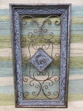 Arte de parede de rolagem de metal com moldura de ferro forjado e elefante tamanho grande janela comprar usado  Enviando para Brazil