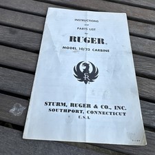 Lista de instruções e peças de carabina modelo RUGER 10/22 1964 EUA  comprar usado  Enviando para Brazil