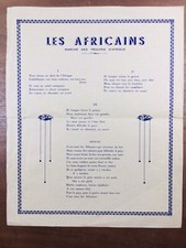 Chant africains 1943 d'occasion  Expédié en Belgium