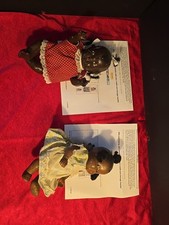 Usado, Par 1930s COMPOSIÇÃO ANTIGA BONECA BEBÊ PRETA 10" lateral olhando joelho dobrado  comprar usado  Enviando para Brazil