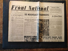 Ancien journal front d'occasion  France